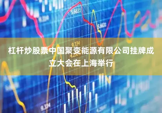 杠杆炒股票中国聚变能源有限公司挂牌成立大会在上海举行